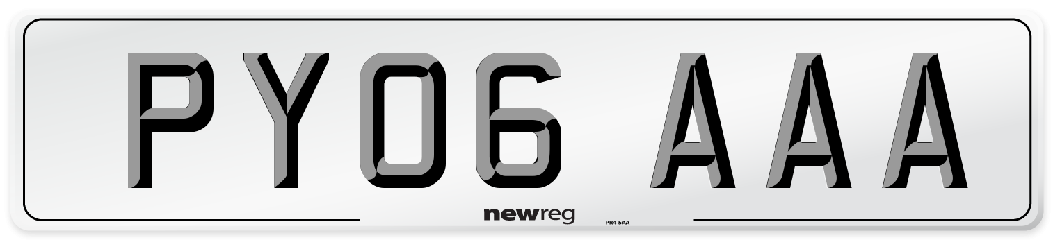 PY06 AAA Number Plate from New Reg